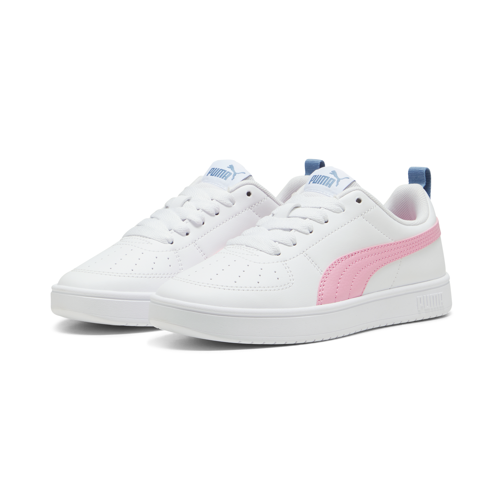 Sneakers bianche da ragazza con dettagli rosa Puma Rickie Jr, Brand, SKU s354000179, Immagine 0